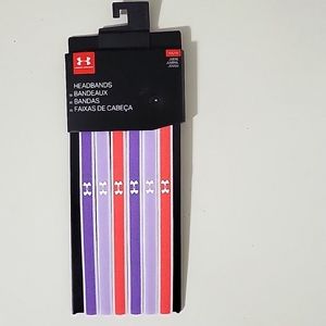 NWT set of (6) UNDER ARMOUR youth girls Headbands